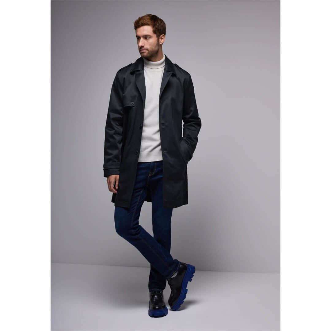 Street One trench coat, tummansininen - Moment.fi