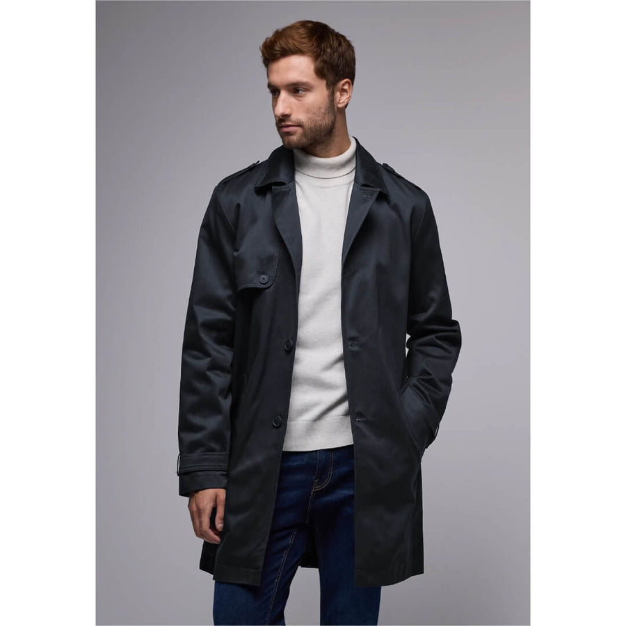 Street One trench coat, tummansininen - Moment.fi