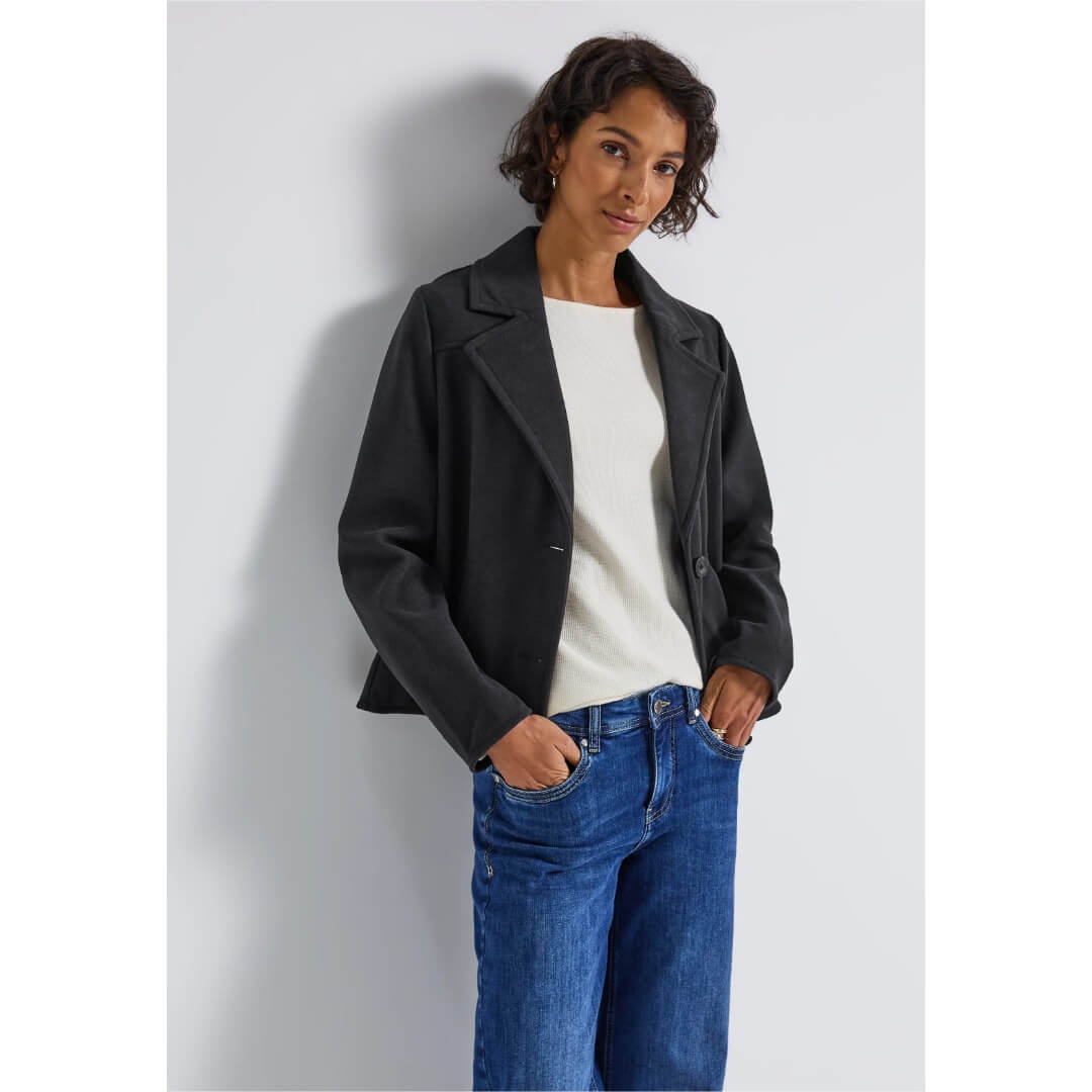 Street One takki lyhyt, tummansininen - Moment.fi