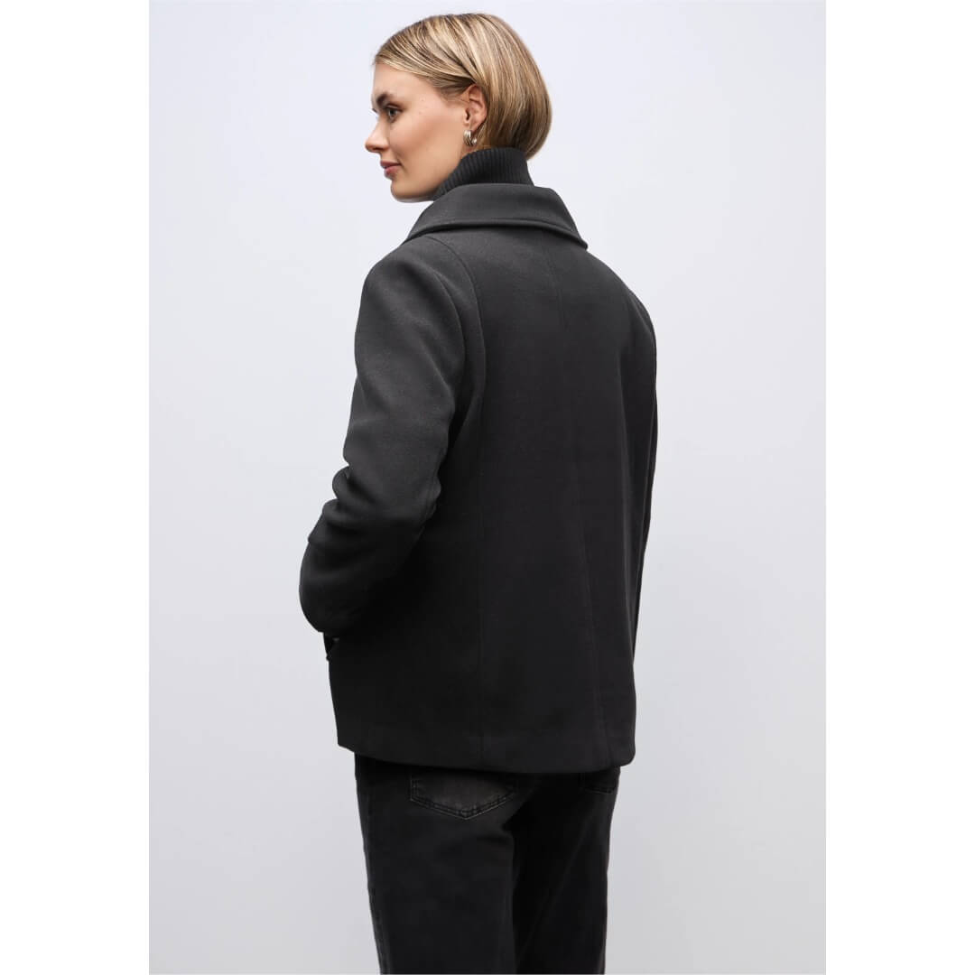 Street One tuplakaulustakki, musta - Moment.fi