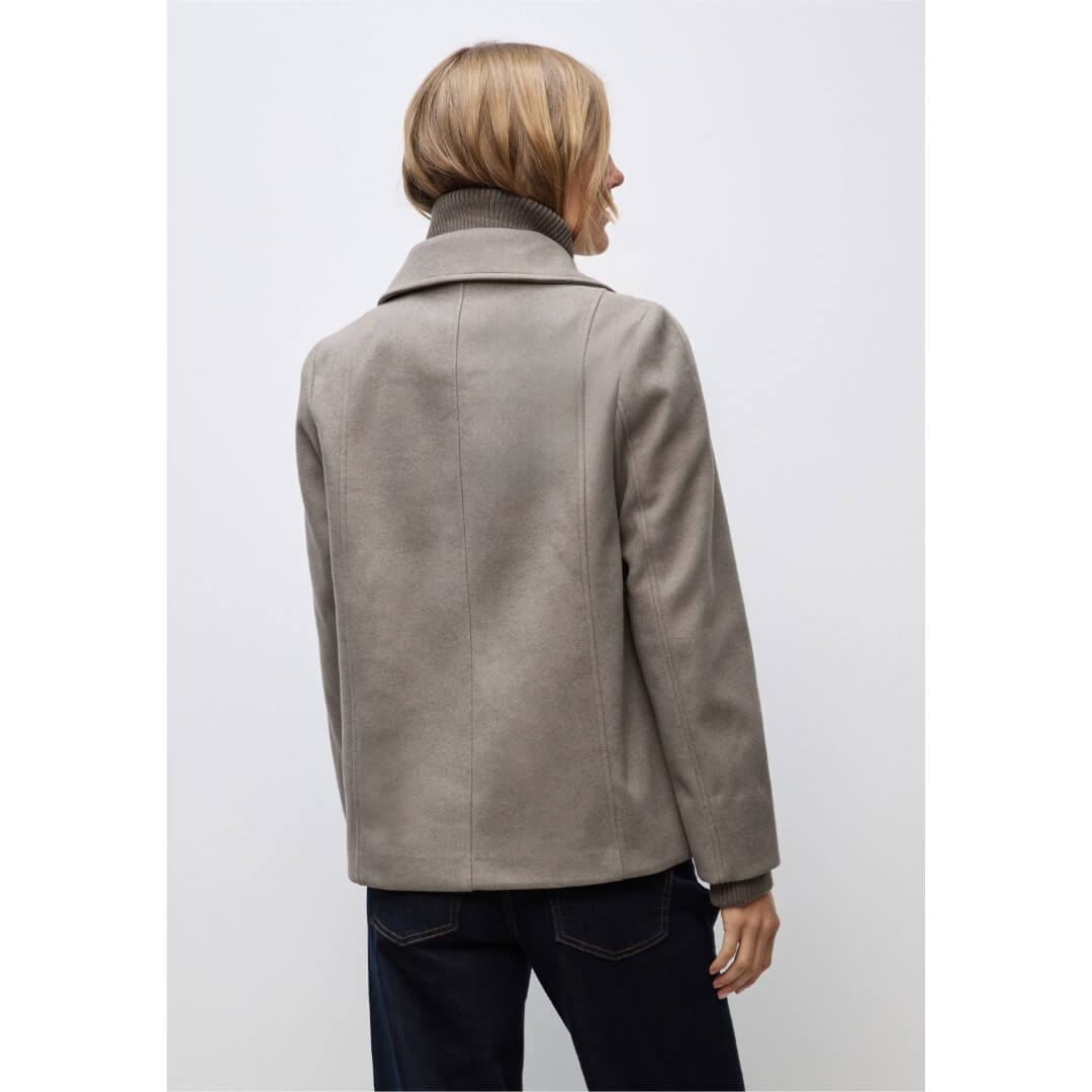 Street One tuplakaulustakki, beige - Moment.fi