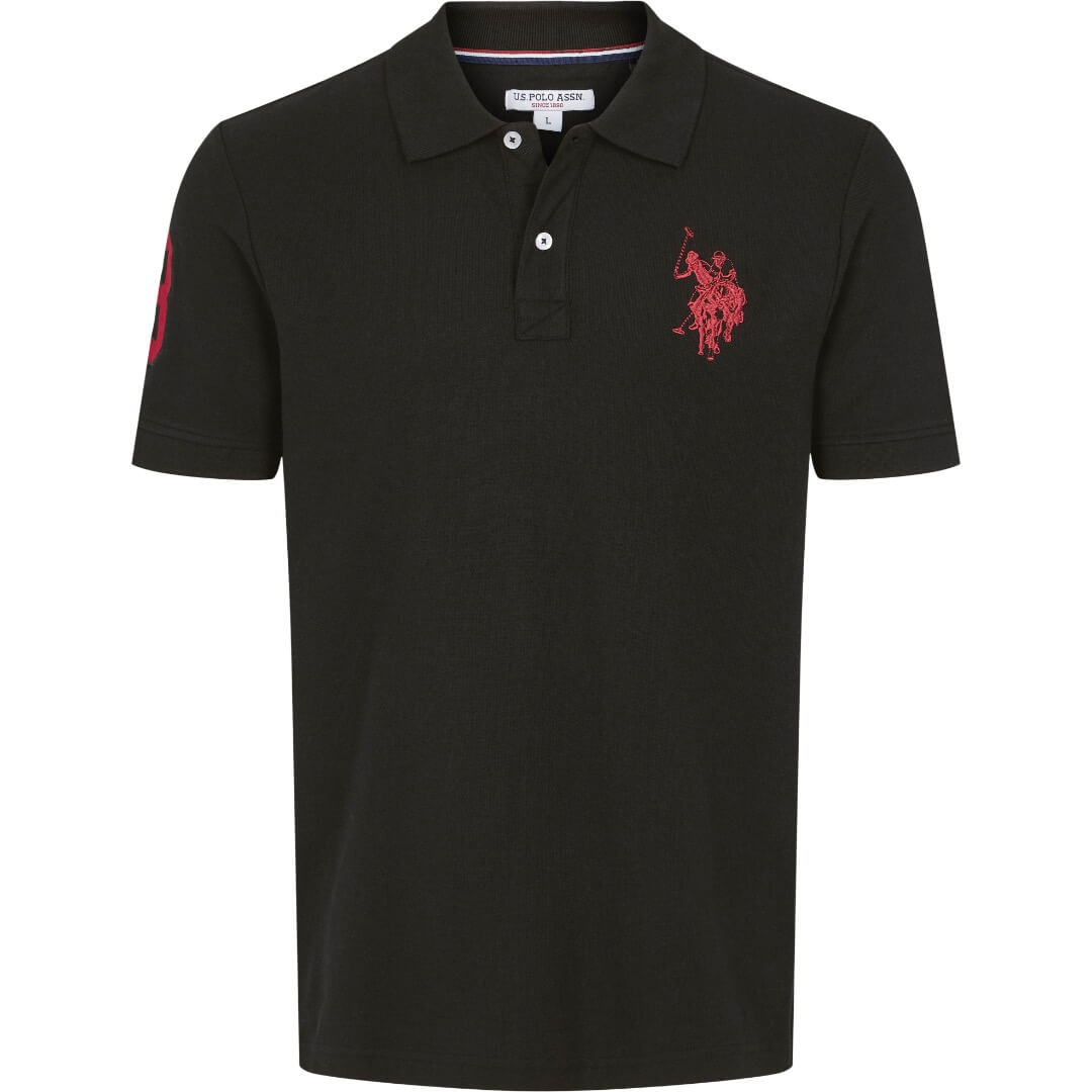 U.S. POLO ASSN pikee prode, musta - Moment.fi