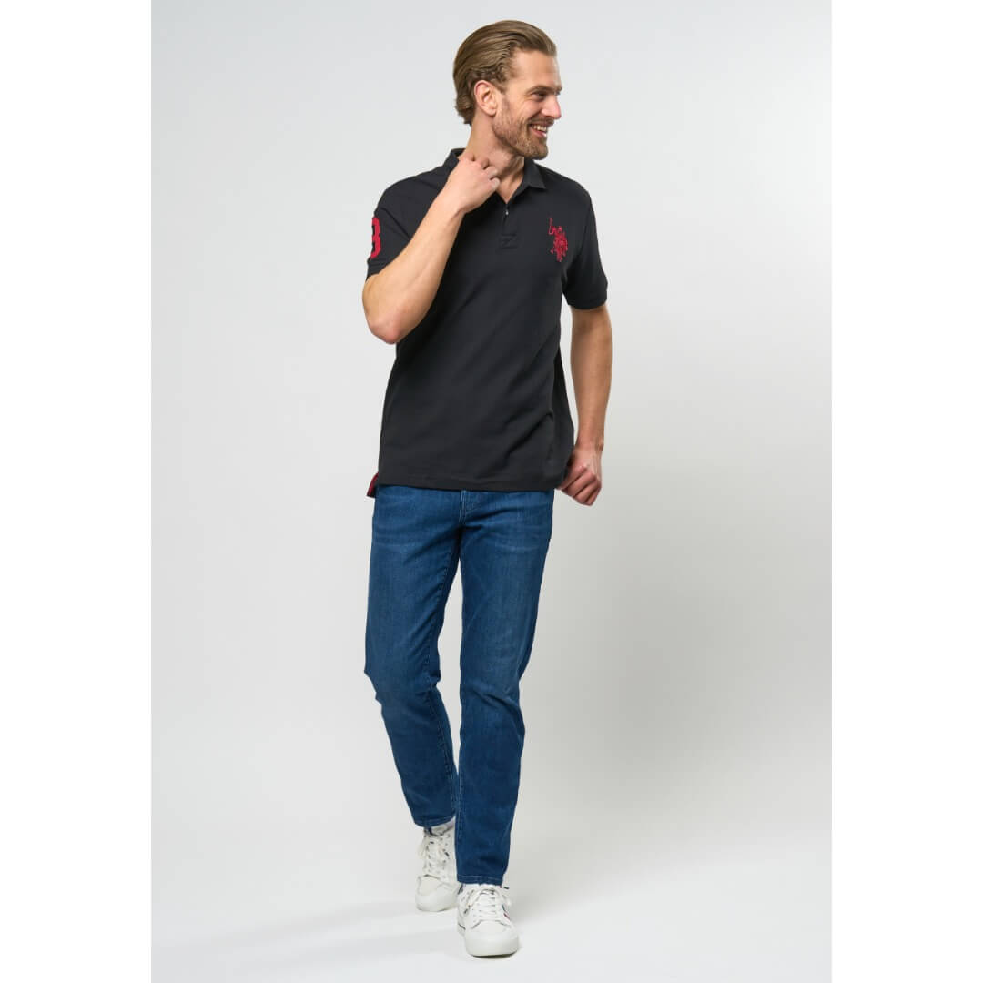 U.S. POLO ASSN pikee prode, musta - Moment.fi