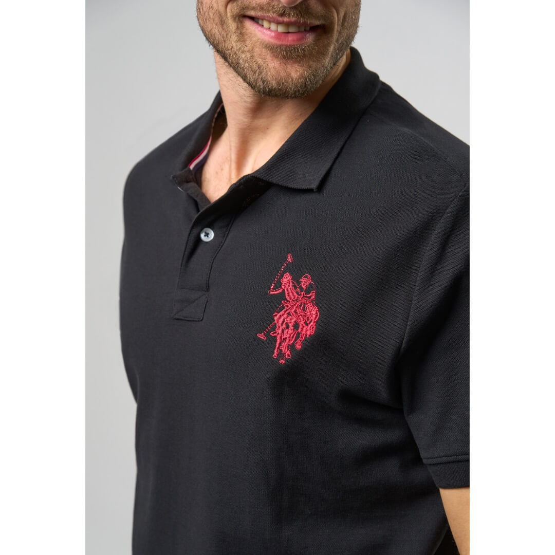 U.S. POLO ASSN pikee prode, musta - Moment.fi