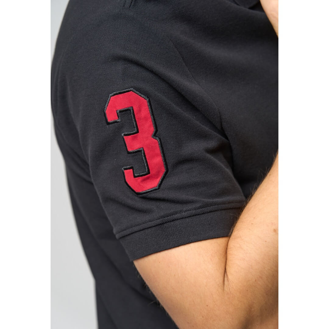 U.S. POLO ASSN pikee prode, musta - Moment.fi