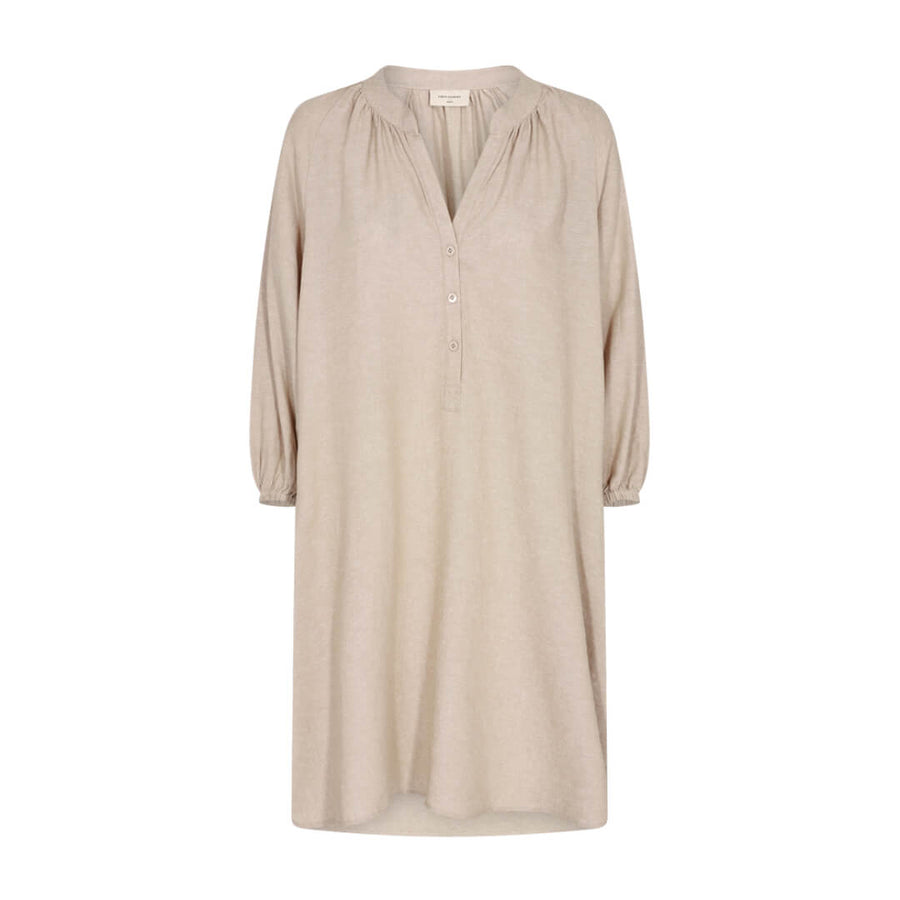 Freequent pellavamekko, beige - Moment.fi