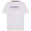 Signal t-paita logoprintti, valkoinen - Moment.fi