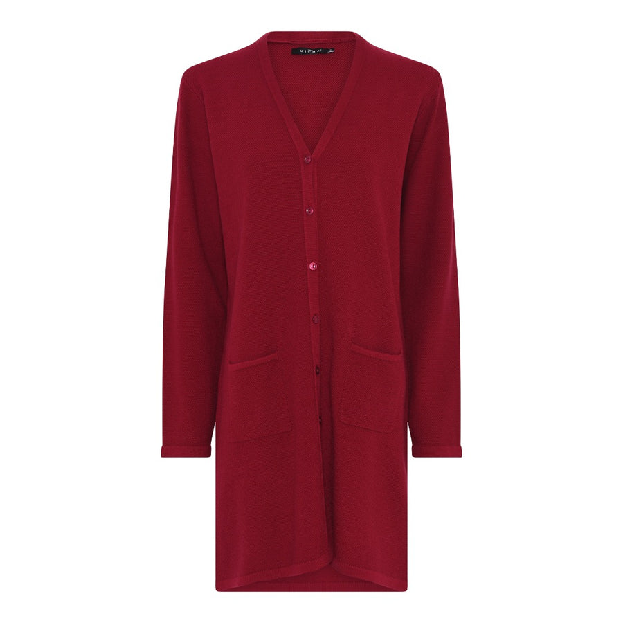 Micha neuletakki struktuuri, viininpunainen - Moment.fi