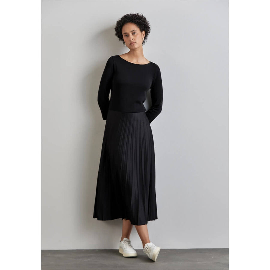 Street One mekko plisse, musta - Moment.fi