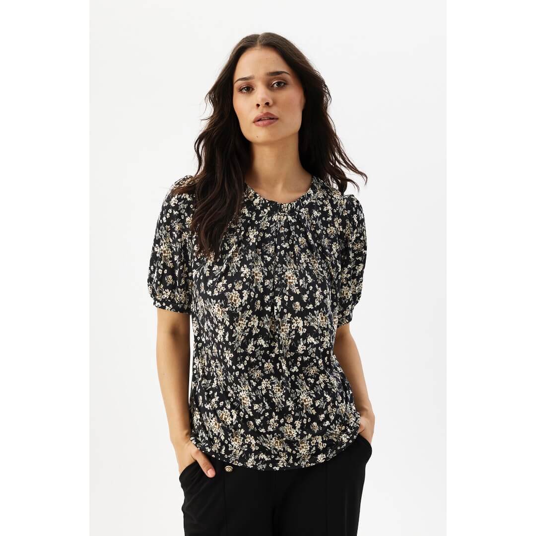 In Front kuosipaita 1/2, musta - Moment.fi