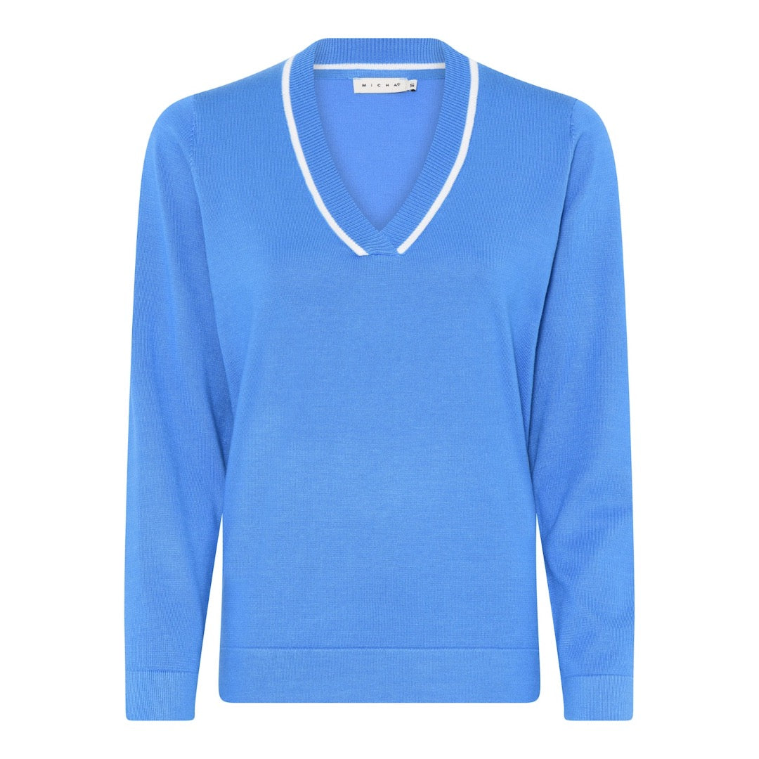 Micha neule v-aukko, keskisininen - Moment.fi