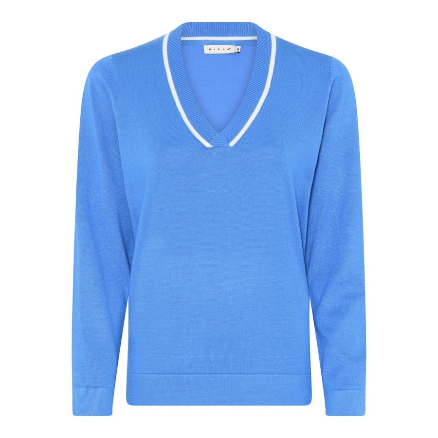 Micha neule v-aukko, keskisininen - Moment.fi