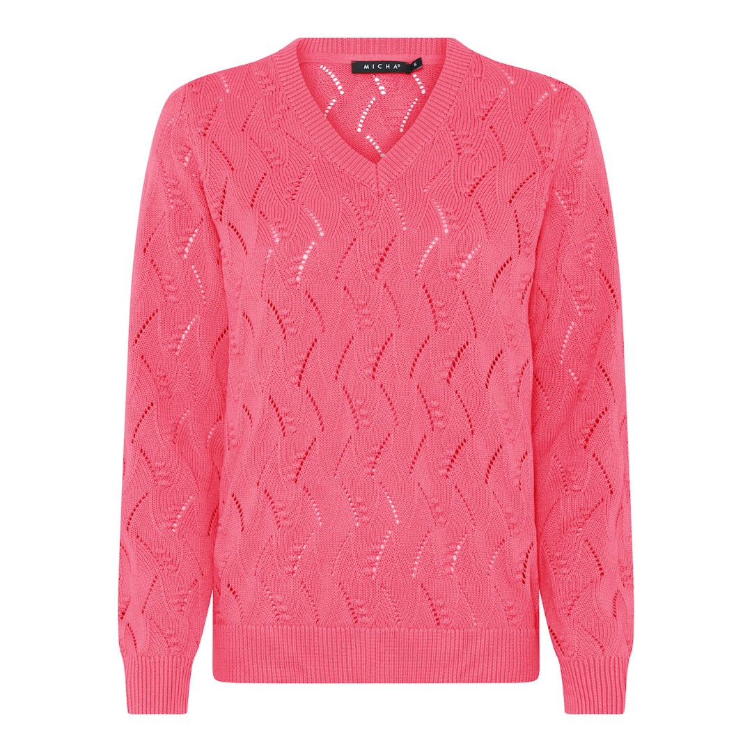 Micha puuvillaneule, pinkki - Moment.fi