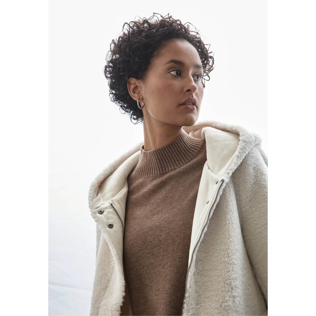 Street One takki teddy, luonnonvalkoinen - Moment.fi