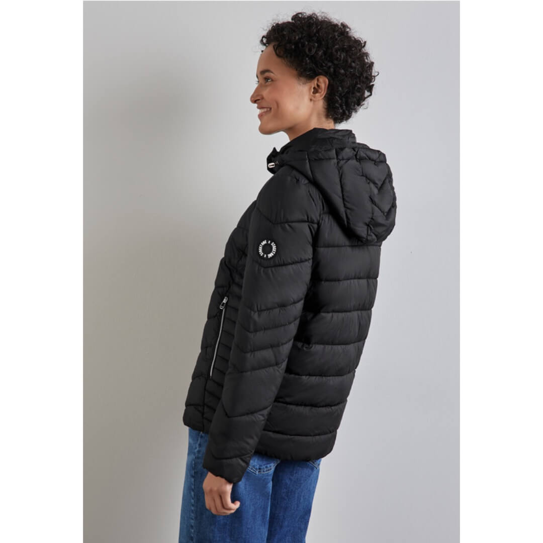 Street One kevyttoppatakki, musta - Moment.fi