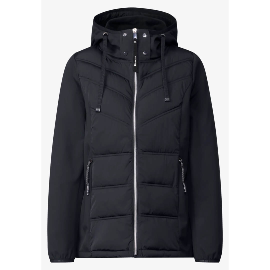 Street One takki fabric mix, tummansininen - Moment.fi