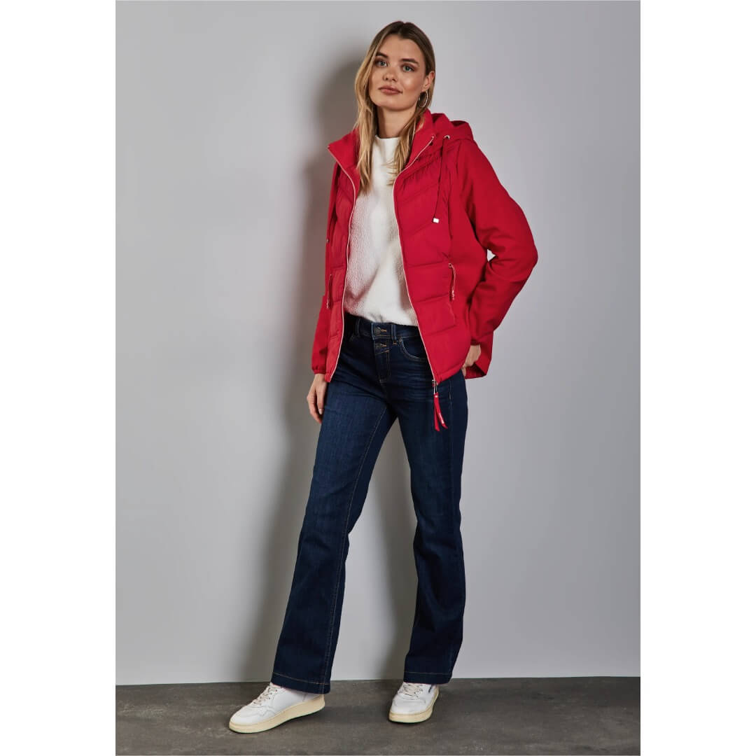 Street One takki fabric mix, punainen - Moment.fi