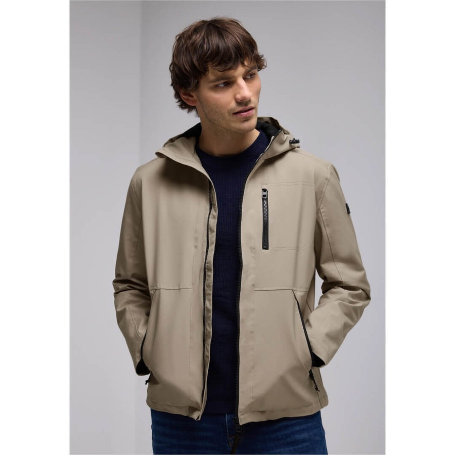 Street One takki hupullinen, beige - Moment.fi