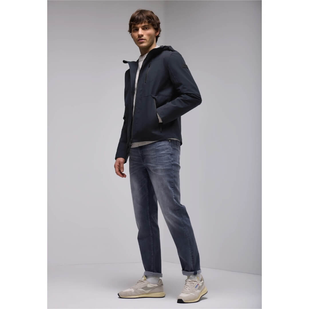 Street One takki hupullinen, tummansininen - Moment.fi