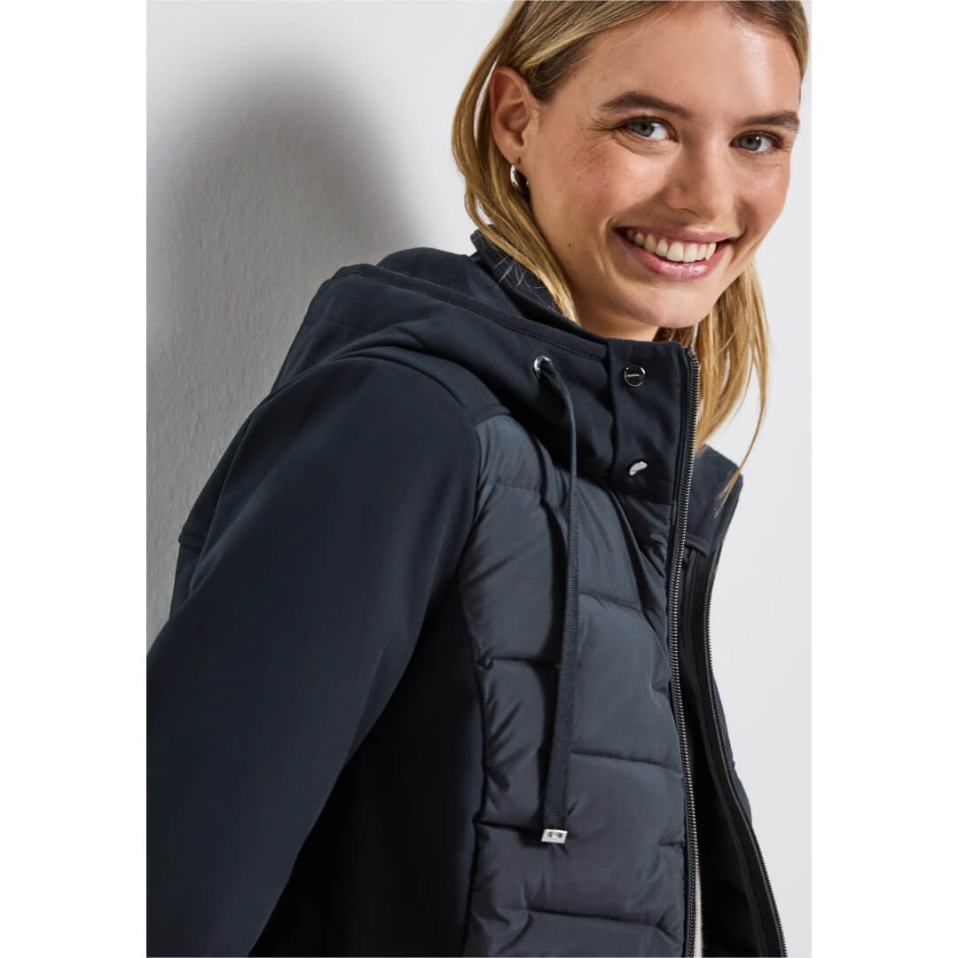 Street One takki material mix. tummansininen - Moment.fi