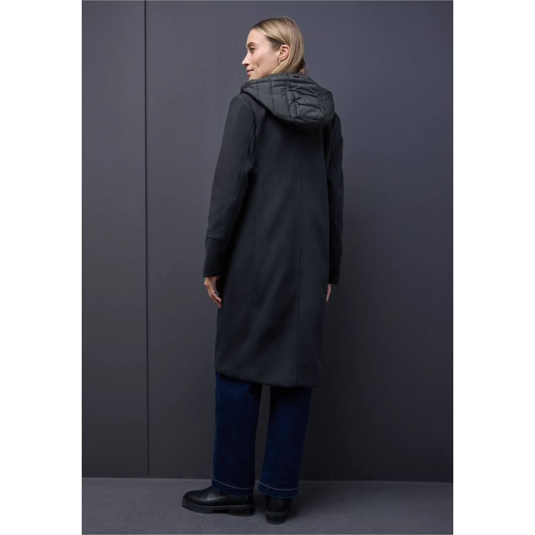 Street One takki tuplakauluksella, tummansininen - Moment.fi