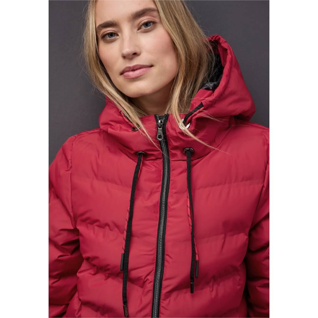 Street One toppatakki pidempi, punainen - Moment.fi