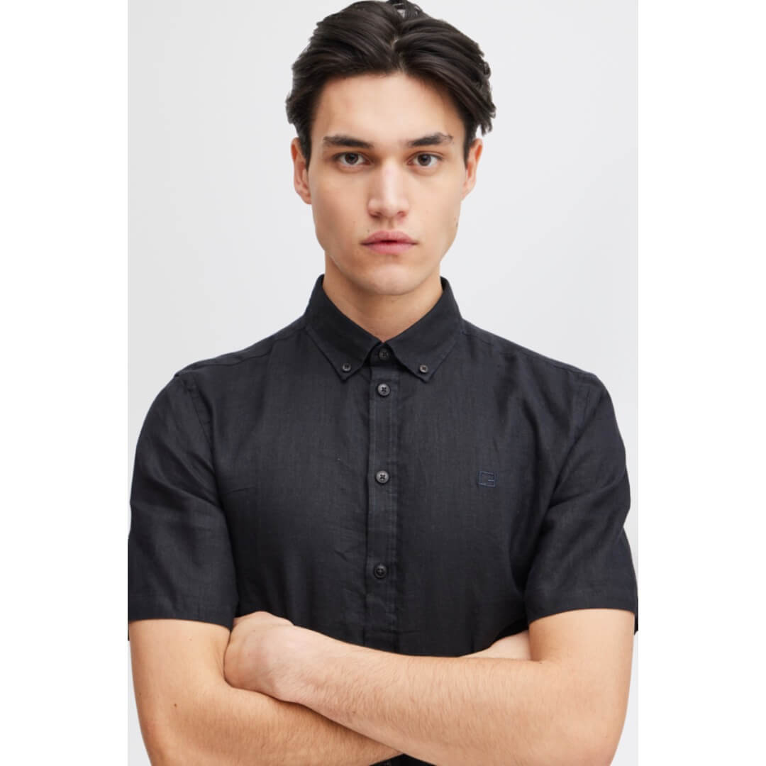 Casual Friday pellavapaita 1/2, musta - Moment.fi