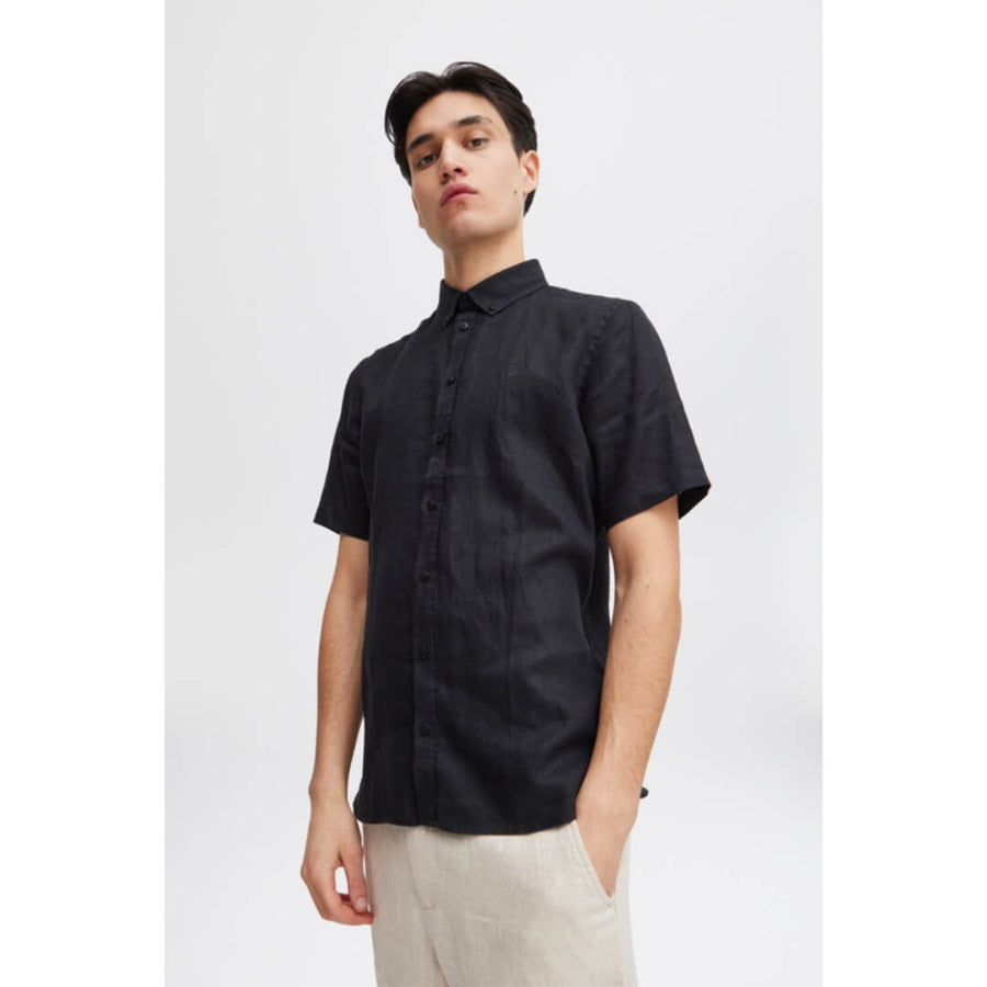 Casual Friday pellavapaita 1/2, musta - Moment.fi