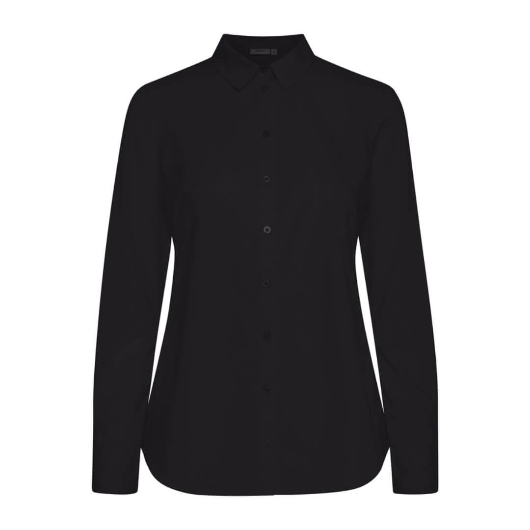 Fransa kauluspaita stretch, musta - Moment.fi