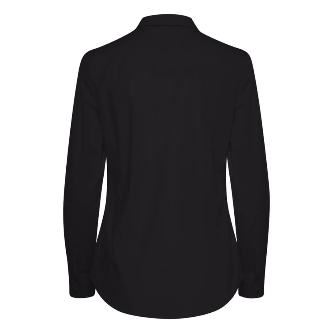 Fransa kauluspaita stretch, musta - Moment.fi