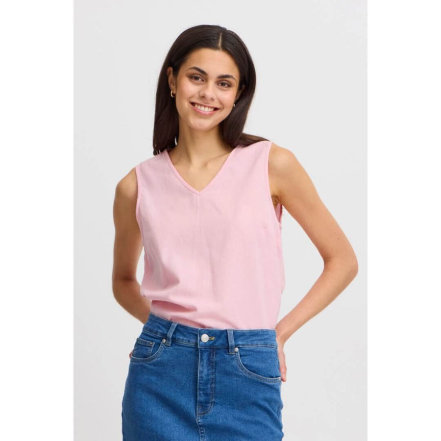 Fransa pellavatoppi, vaaleanpunainen - Moment.fi