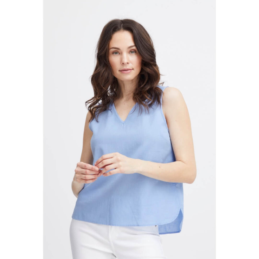 Fransa pellavatoppi, vaaleansininen - Moment.fi