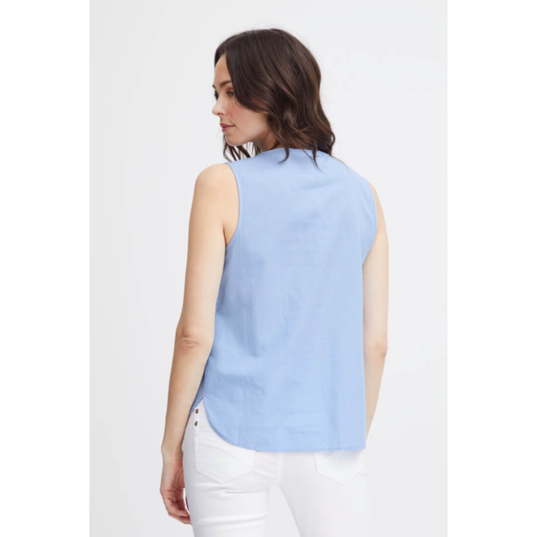 Fransa pellavatoppi, vaaleansininen - Moment.fi