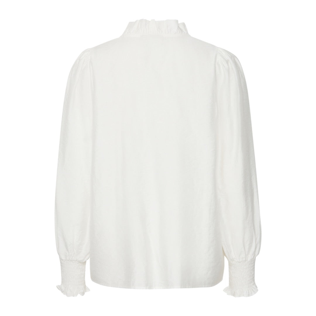 Fransa paita pystykaulus, valkoinen - Moment.fi