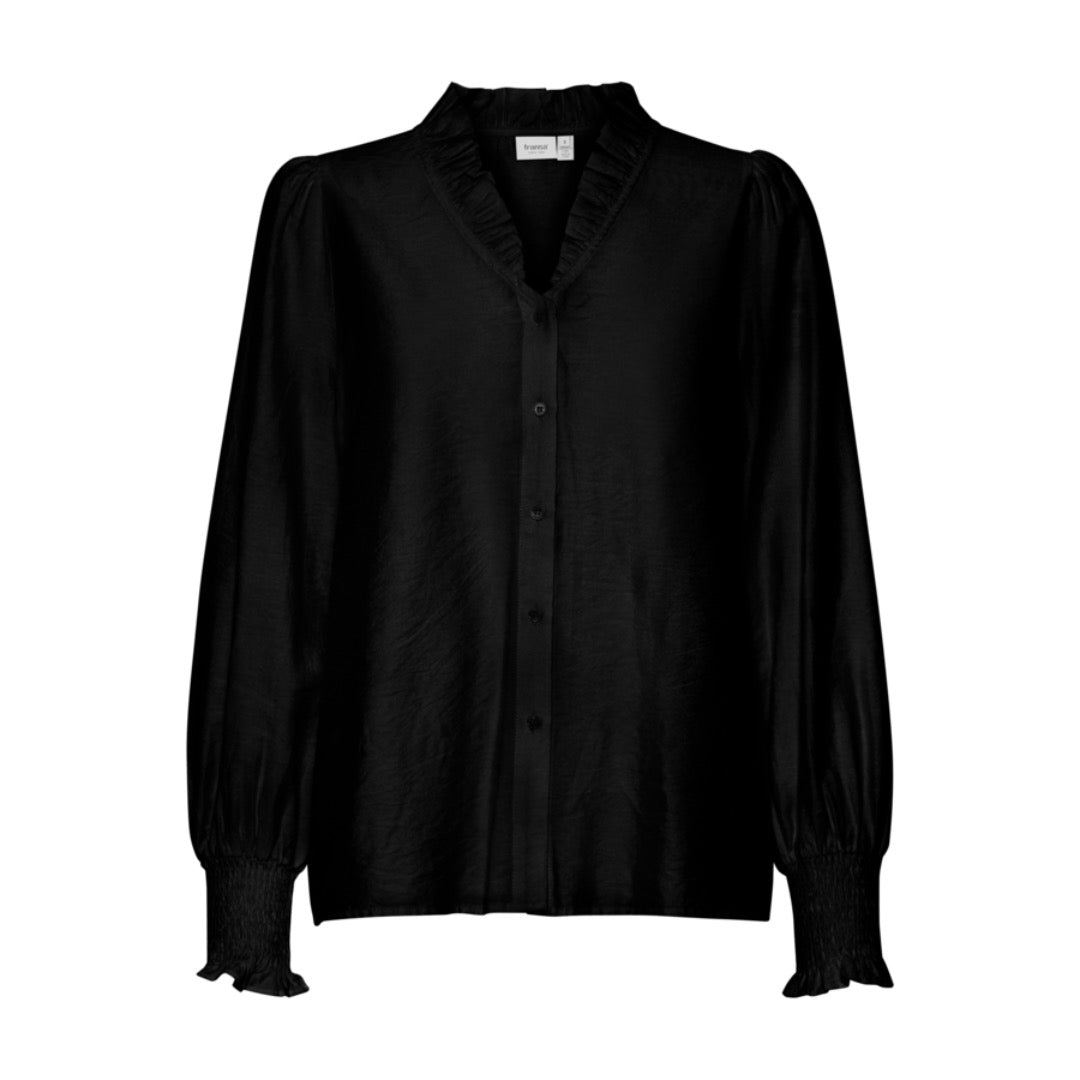 Fransa paita pystykaulus, musta - Moment.fi