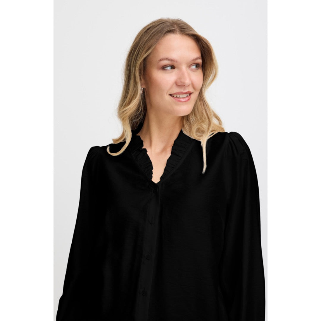 Fransa paita pystykaulus, musta - Moment.fi