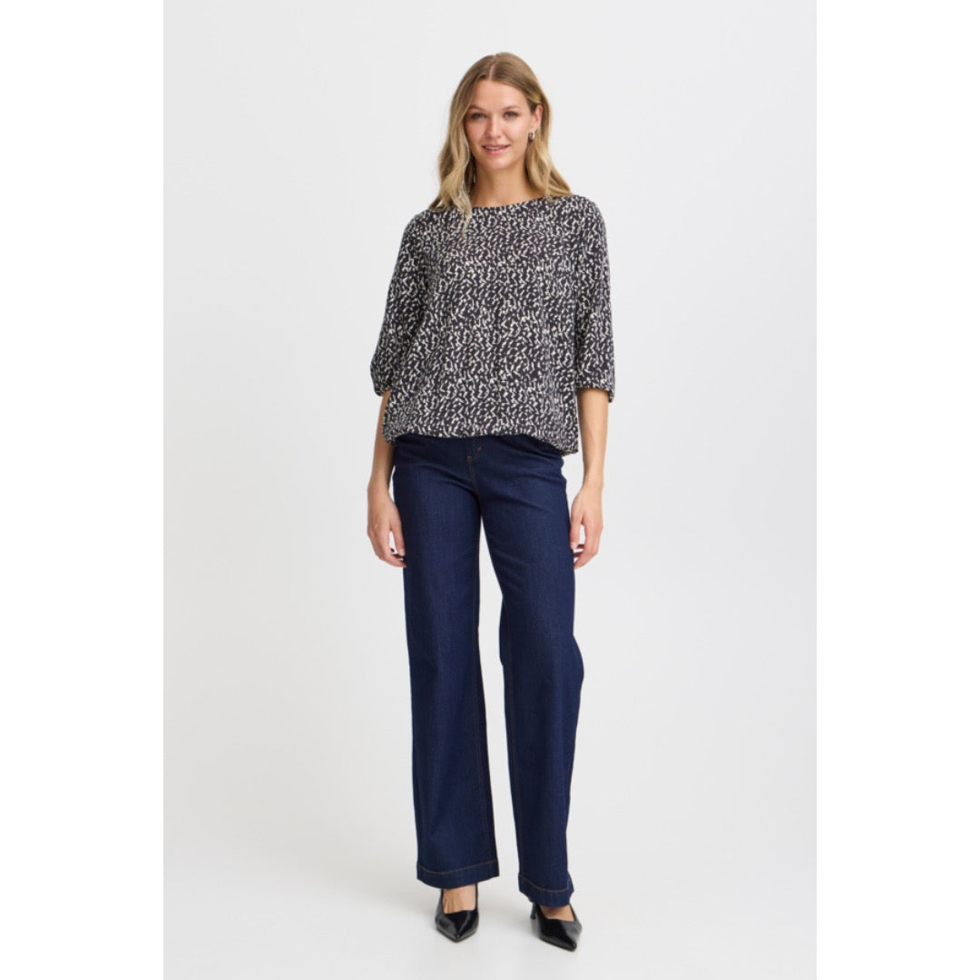 Fransa kuosipaita, ruskea - Moment.fi