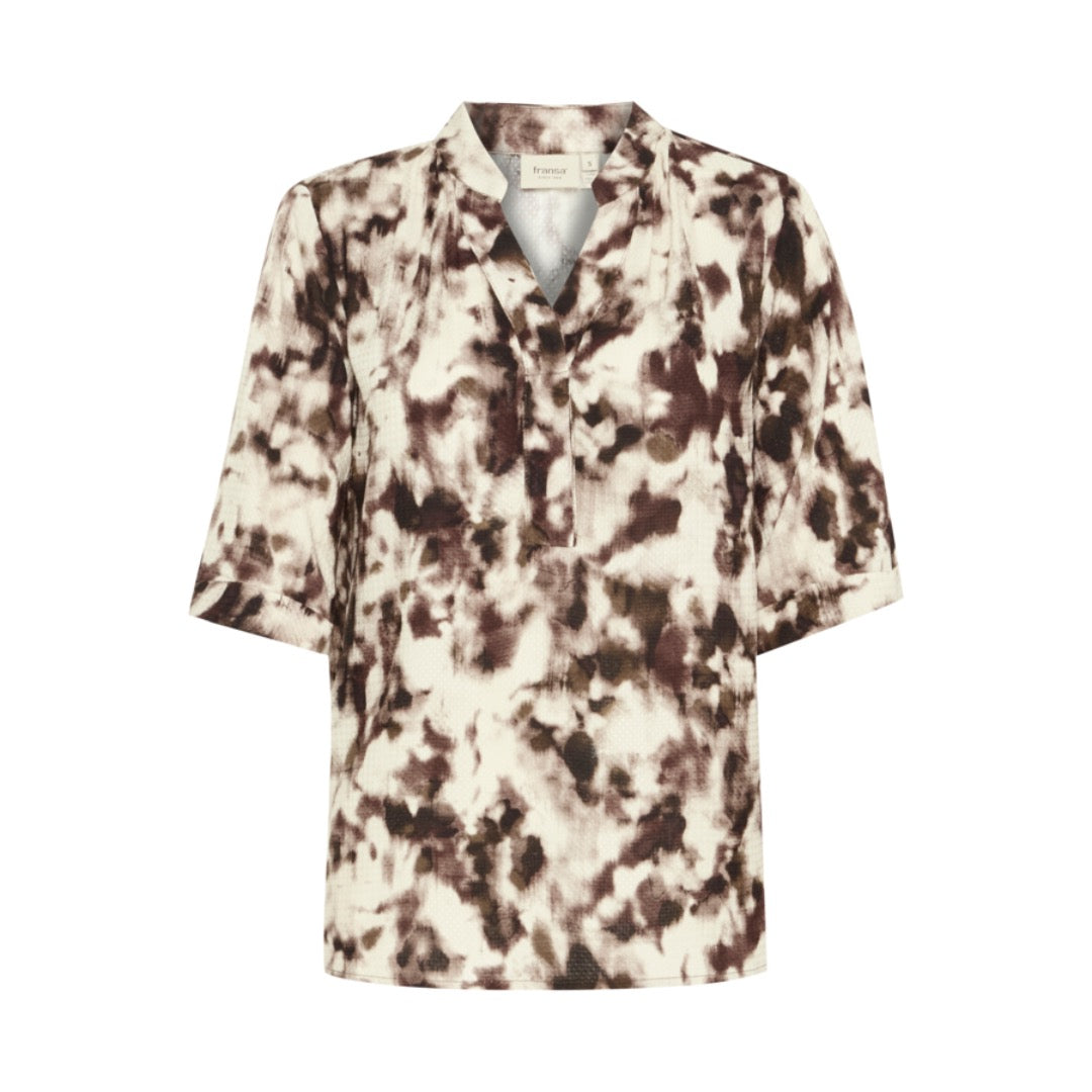 Fransa kuosipaita, ruskea - Moment.fi