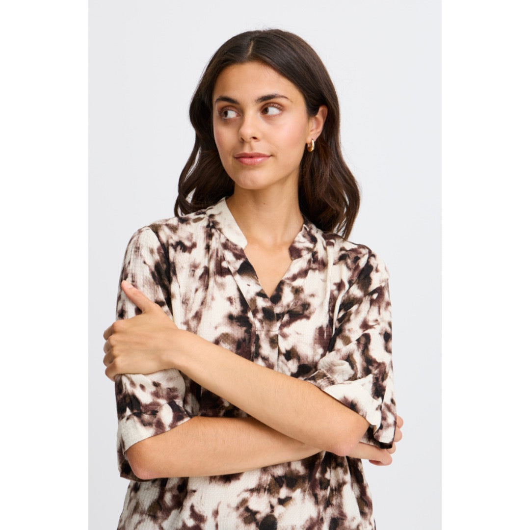 Fransa kuosipaita, ruskea - Moment.fi