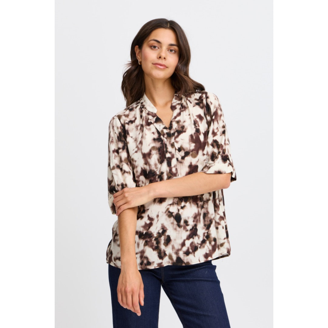 Fransa kuosipaita, ruskea - Moment.fi