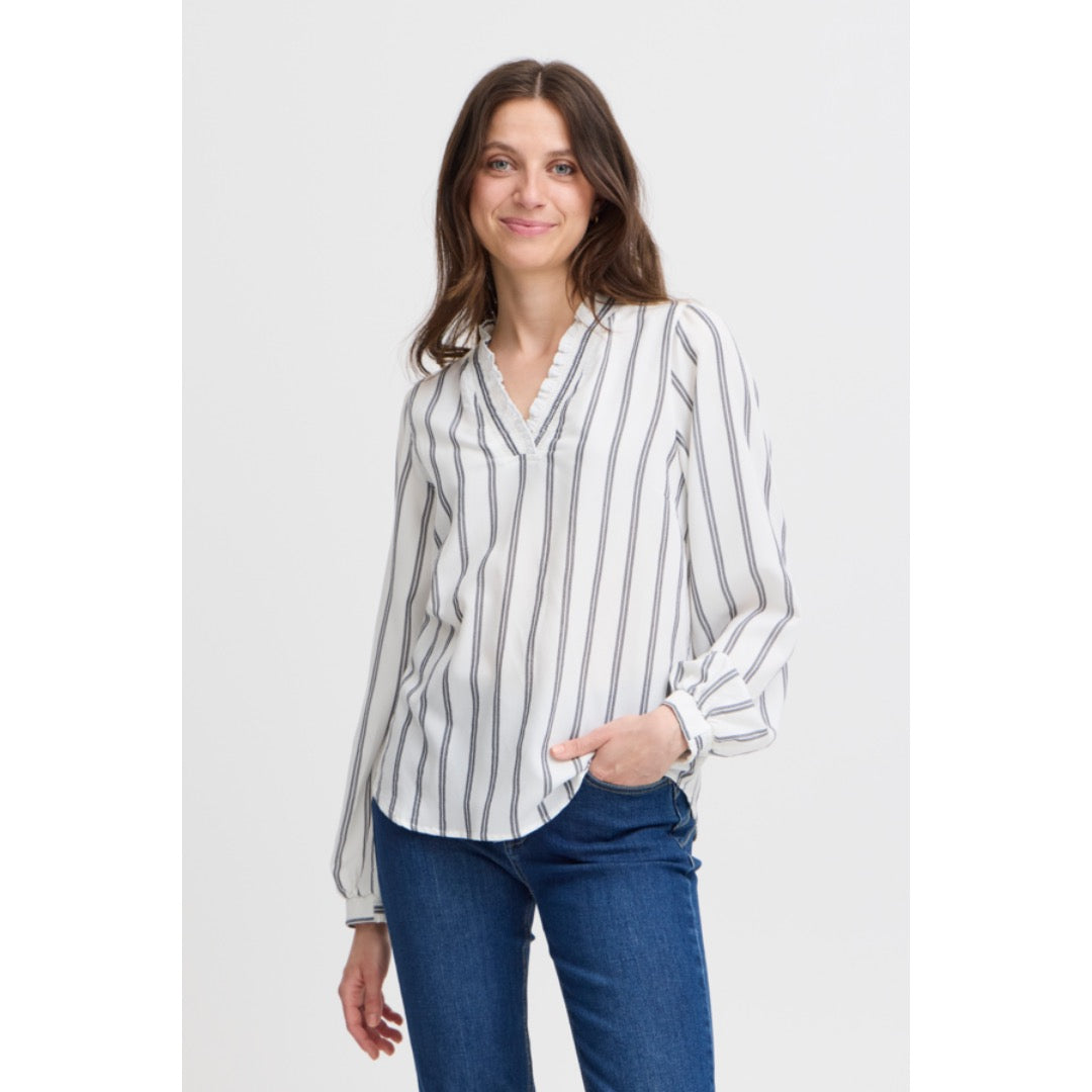 Fransa raitapaita, valkoinen - Moment.fi