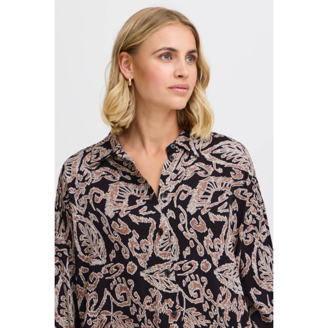 Fransa kuosipaita, musta - Moment.fi