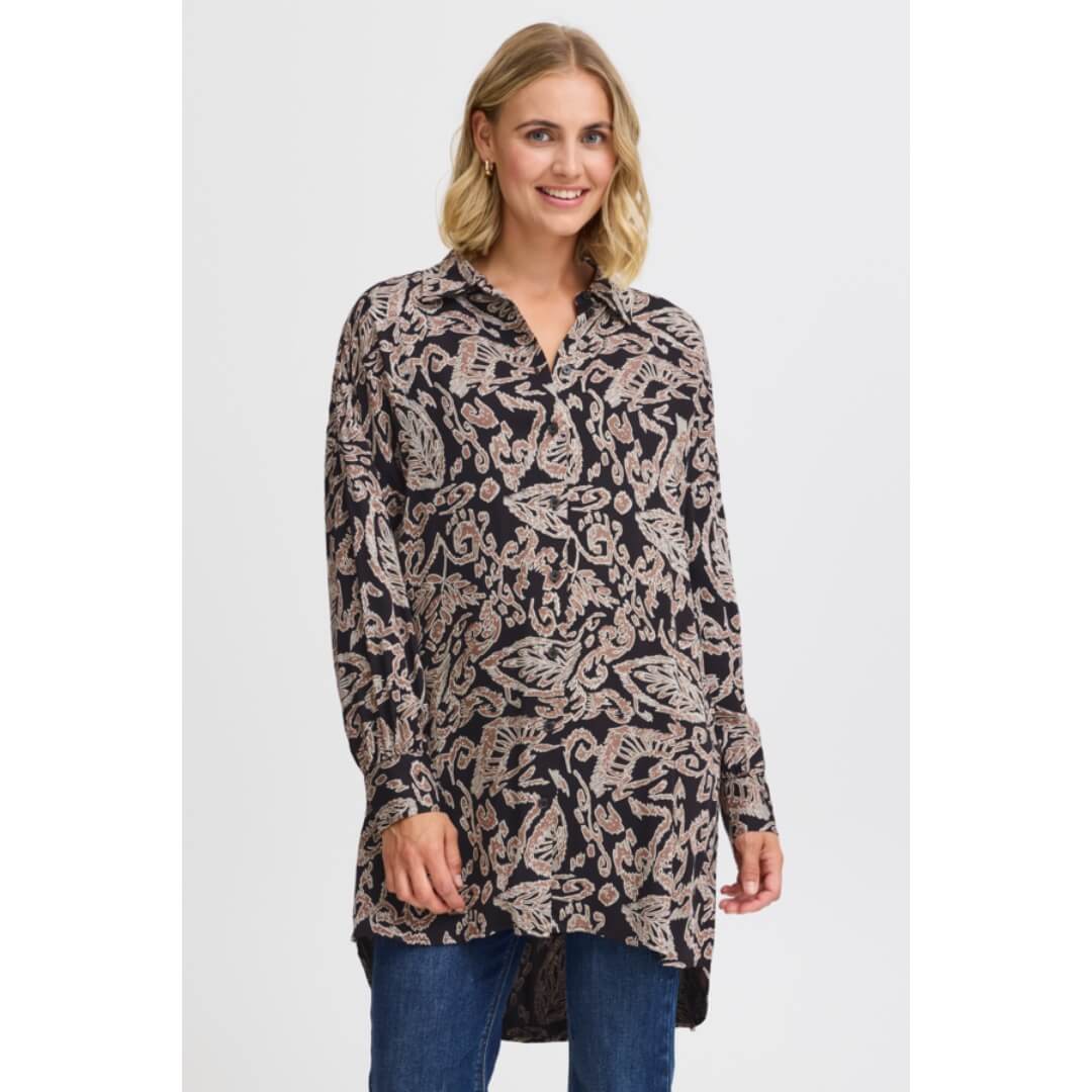 Fransa kuosipaita, musta - Moment.fi