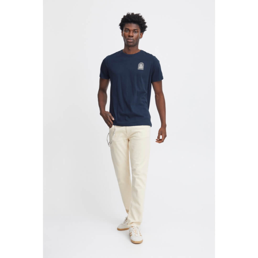 Blend t-paita selkäprintti, keskisininen - Moment.fi