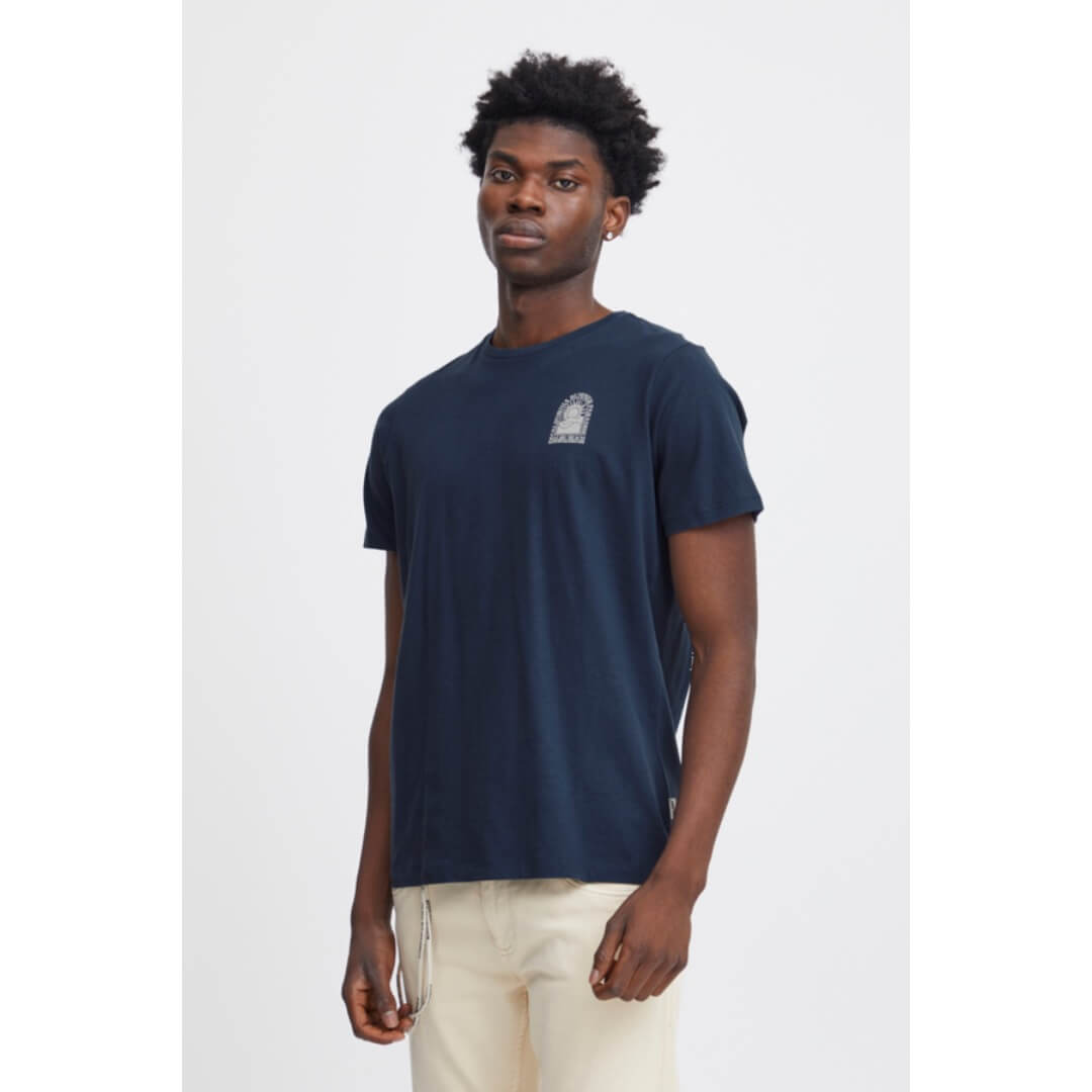 Blend t-paita selkäprintti, keskisininen - Moment.fi