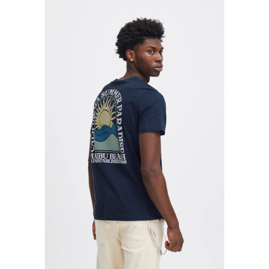 Blend t-paita selkäprintti, keskisininen - Moment.fi