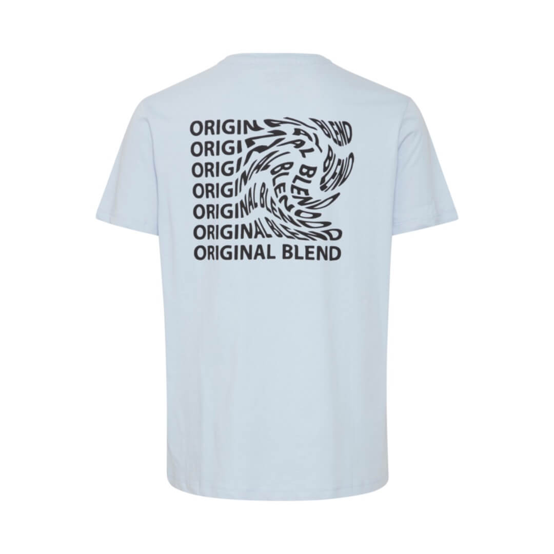 Blend t-paita selkäprintti, vaaleansininen - Moment.fi