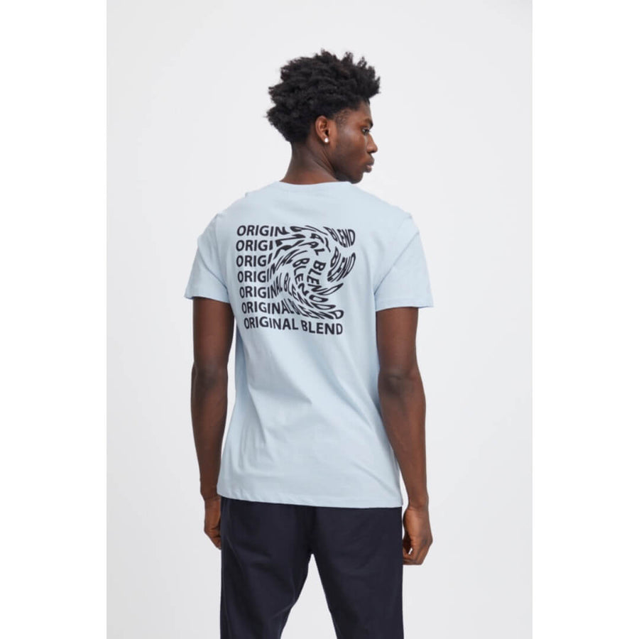 Blend t-paita selkäprintti, vaaleansininen - Moment.fi