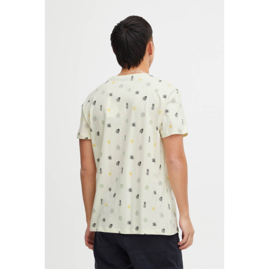 Blend t-paita kuosillinen, vaaleankeltainen - Moment.fi