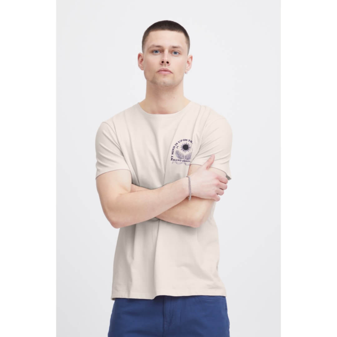 Blend t-paita selkäprintti, vaaleanpunainen - Moment.fi